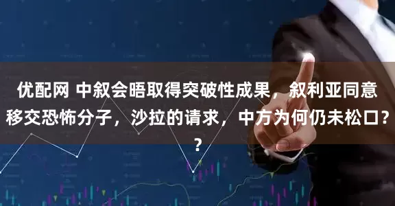 优配网 中叙会晤取得突破性成果，叙利亚同意移交恐怖分子，沙拉的请求，中方为何仍未松口？